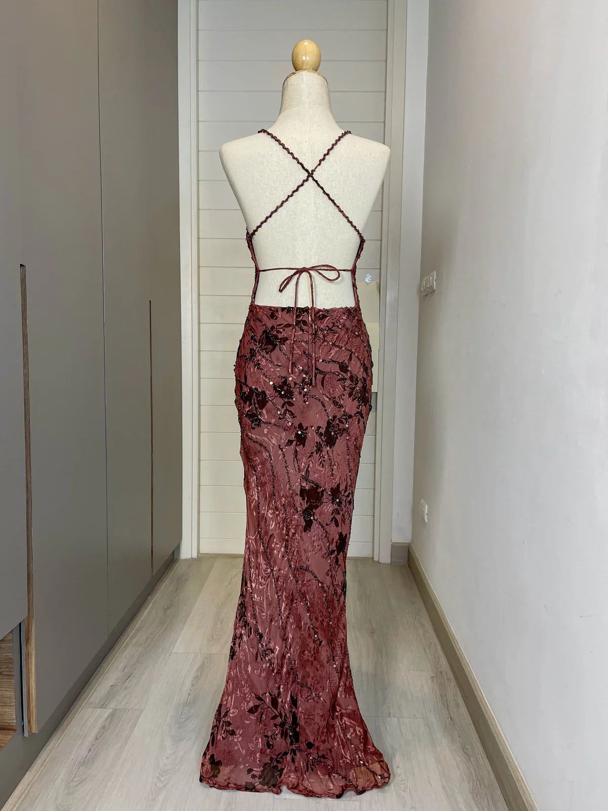 Vintage Prom Dress, Elegant Off Shoulder Evening Dress