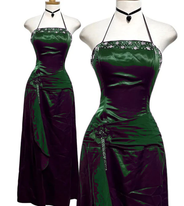 Halter Prom Party Dress Long Formal Evening Dress