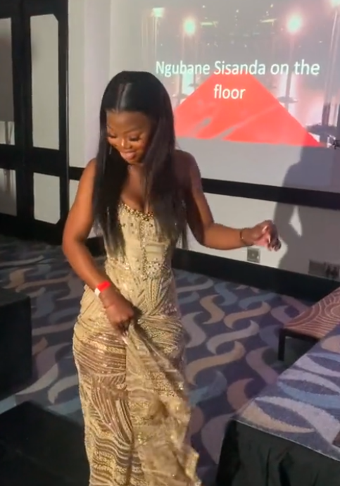 Sexy Gold Long Prom Dress Evening Party Dresses With Slit
