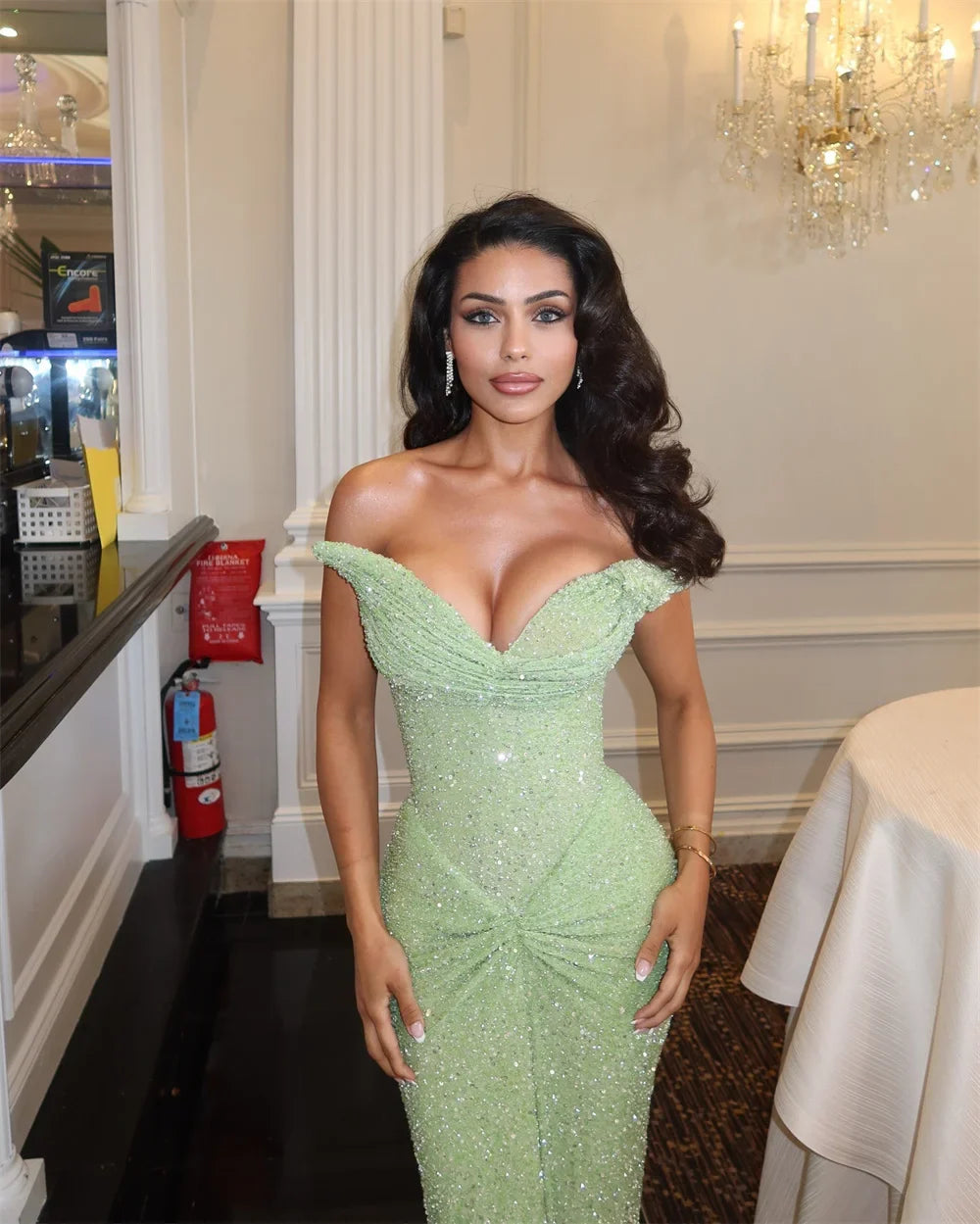 Green Elegant Long Party Dress Prom Dress New Arrive Mermaid Evening Dress