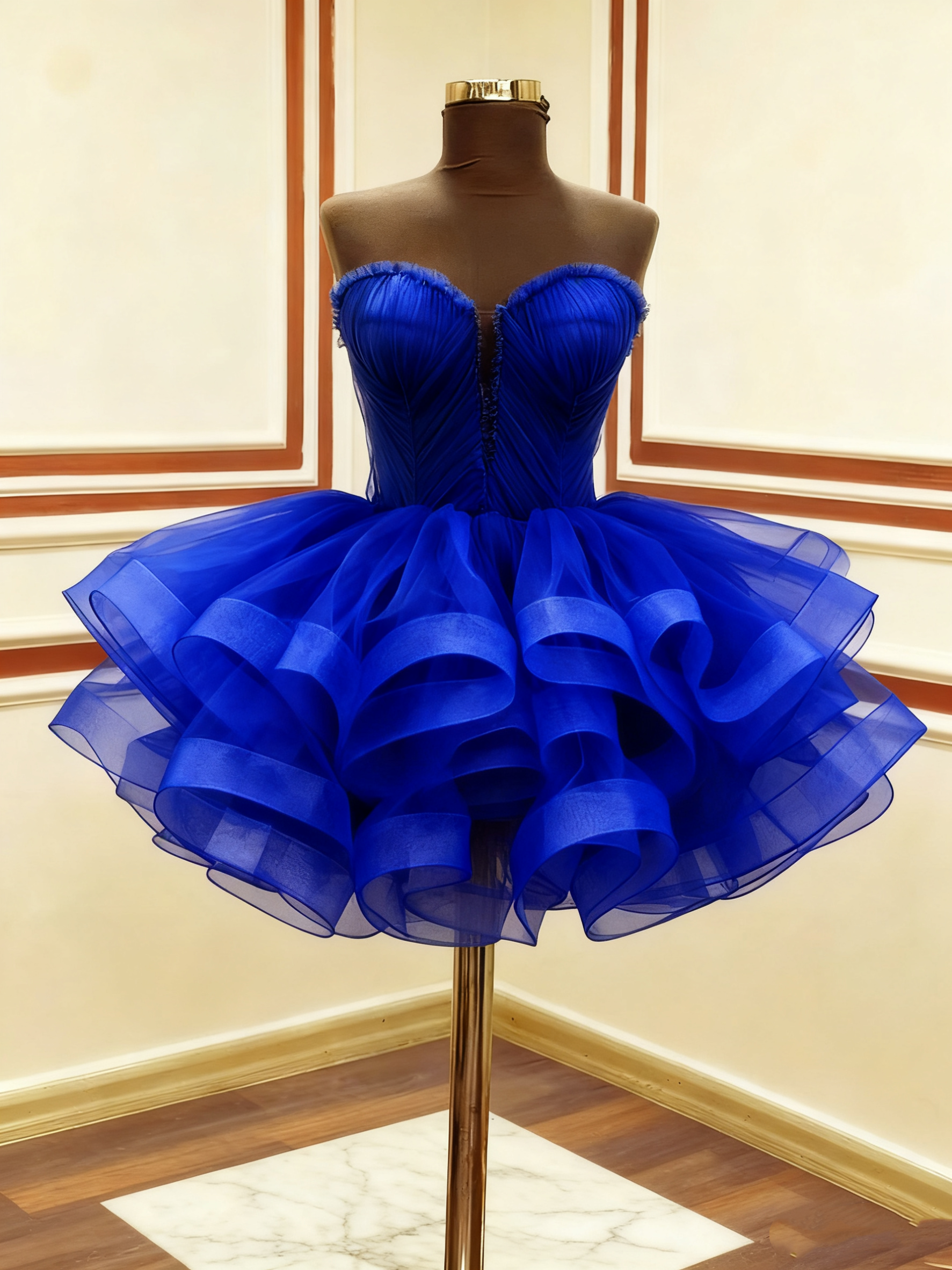 A Line Green Tulle Short Prom Dress Birthday Party Dress Homecoming Dress