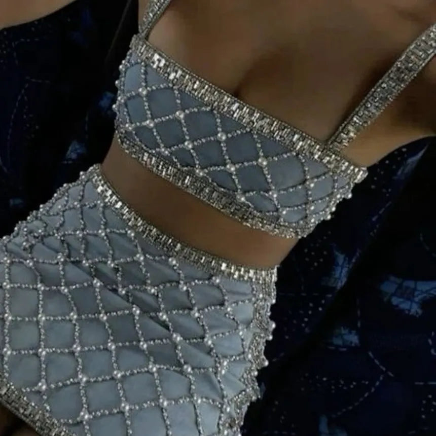 Sexy Beaded Homecoming Dresses, Two Pieces Party Dress