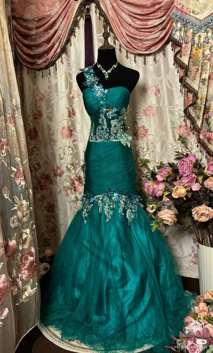 Retro Tulle Long Prom Dress Mermaid Formal Evening Dress