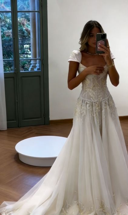 V Neck Tulle Beaded Prom Dress Classy Evening Dress Birthday Gown