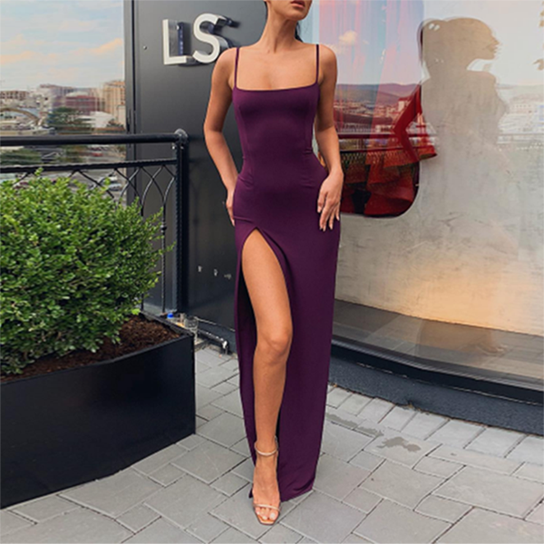 Elegant Evening Dress Long Side Split Formal Party Dress