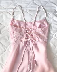 Vintage A Line Spaghetti Straps 90s Pink Prom Dresses Evening Gowns With Lace