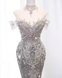 Elegant Mermaid Off The Shoulder Sequin Long Wedding Dresses