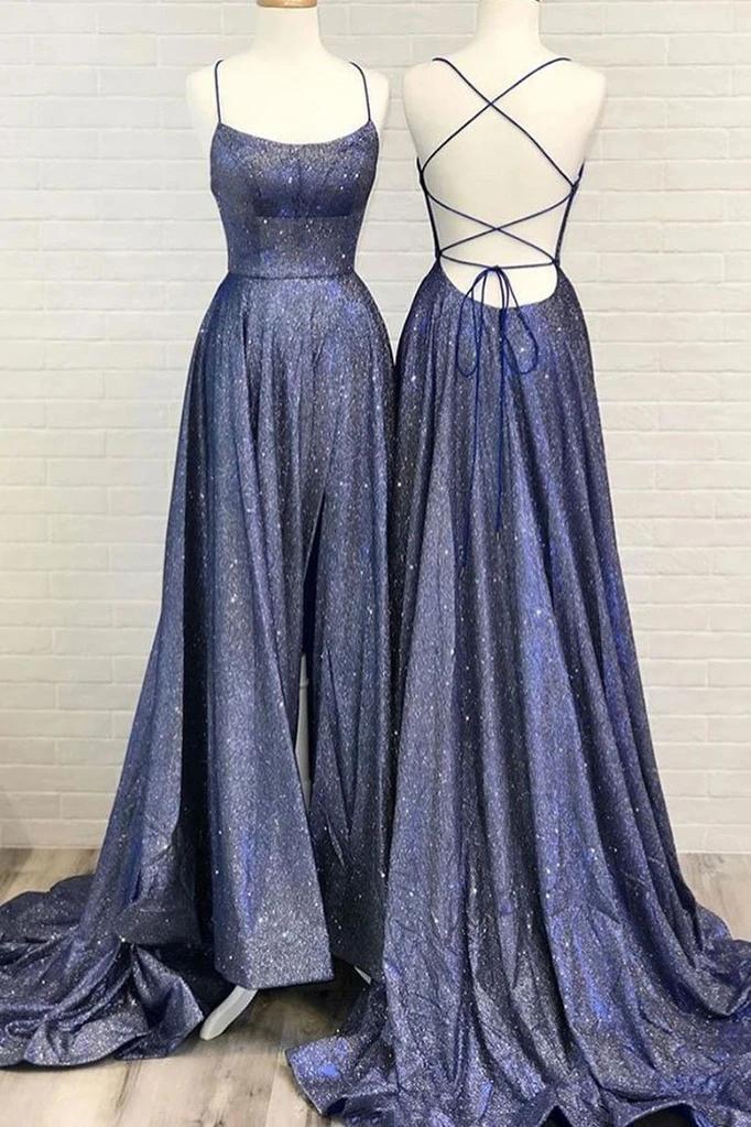A-line Spaghetti Straps Sweet 16 Prom Dress