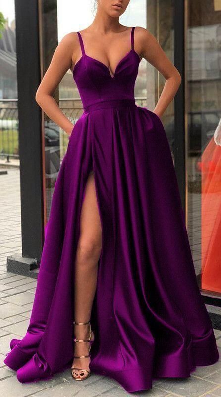 Purple prom dresses,purple evening gowns,long prom dresses