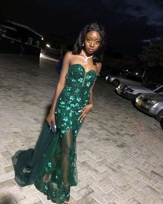 Sexy Mermaid Sweetheart Prom Dresses Green Appliques Sequin Evening Party Dresses
