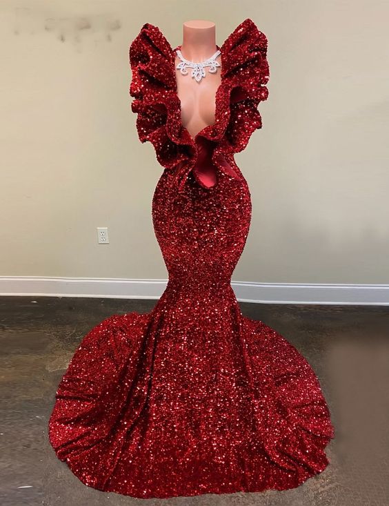 red prom dresses, deep v neck prom dresses, mermaid evening dresses, cheap evening dress, red prom dresses, sparkly evening dress,new arrival evening dress
