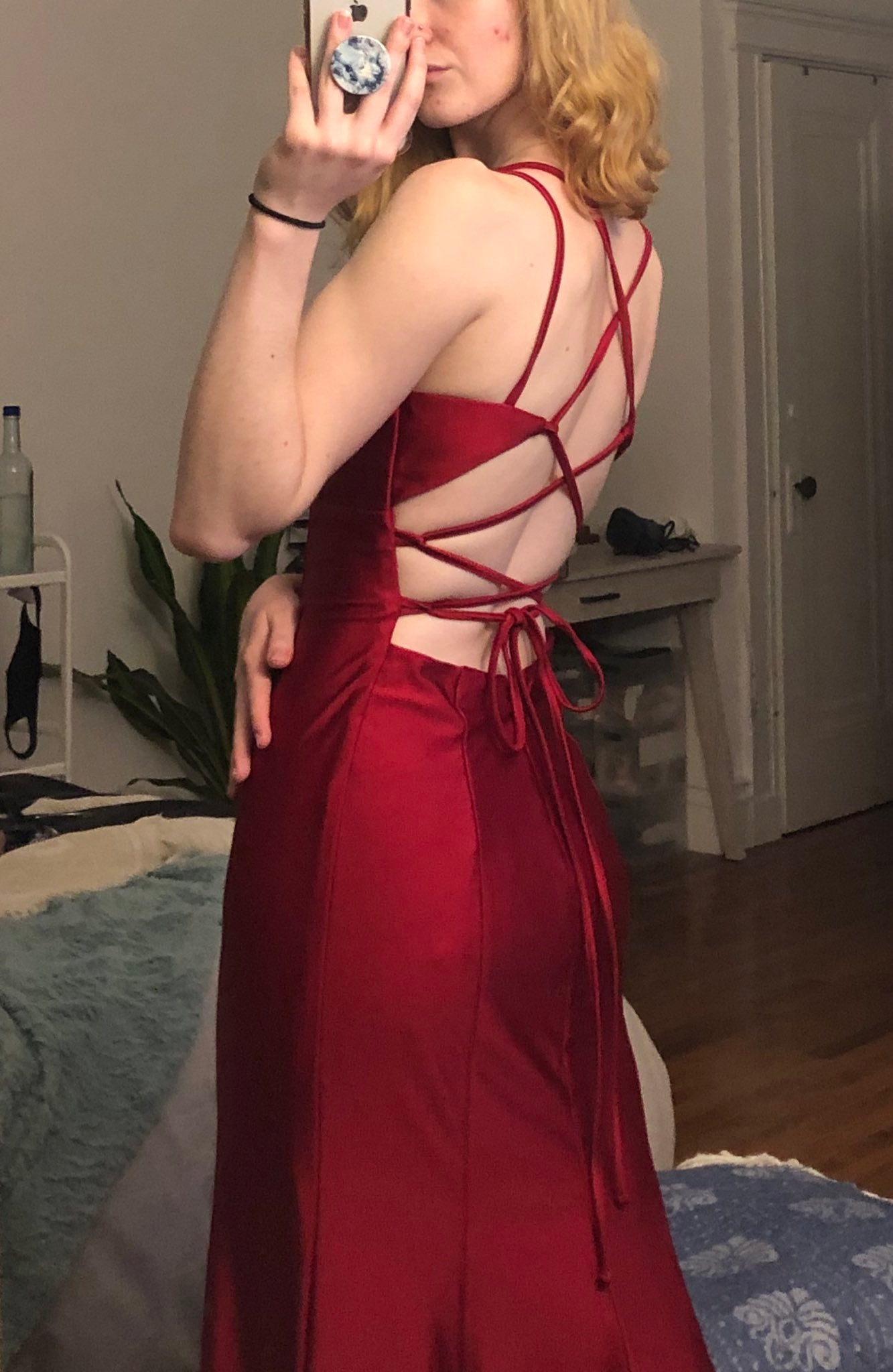 Spaghetti Straps Mermaid Long Prom Dress
