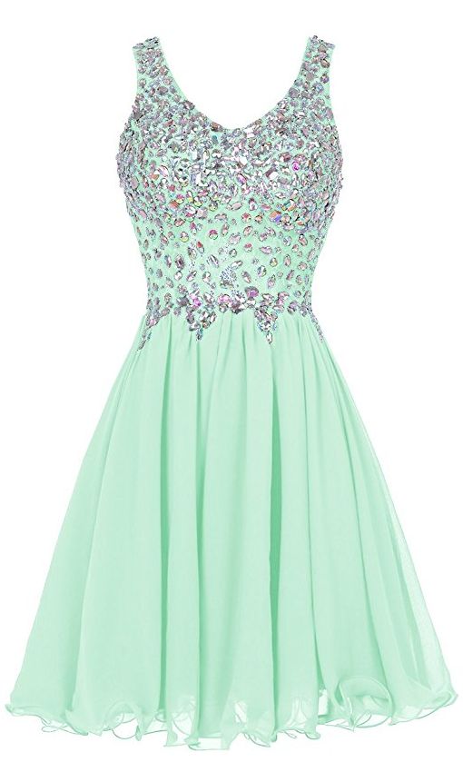 Mint Green / Royal Blue/ Yellow Beaded Fashion Homecoming Dress,Sexy Party Dress,Custom Made Homecoming Dress