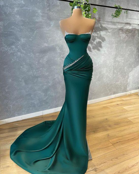 Mermaid Beading long Evening Prom Dress