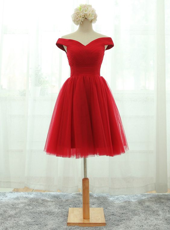 Lace-up Homecoming Dresses Red Party Dresses Short