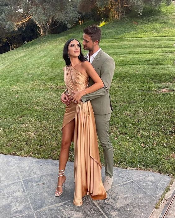 Simple Prom Dress Irregular Hem Short Party Dress