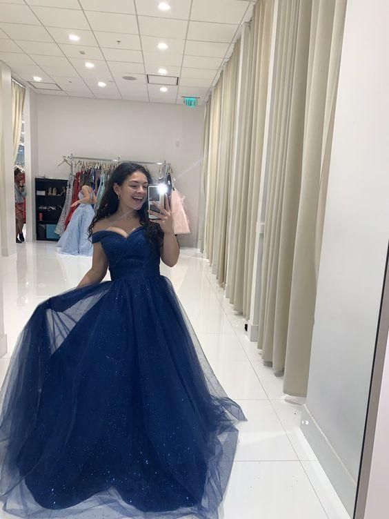 Newest Prom Dress,Off The Shoulder Prom Dress,A-Line Prom Dress,Long Prom Dress