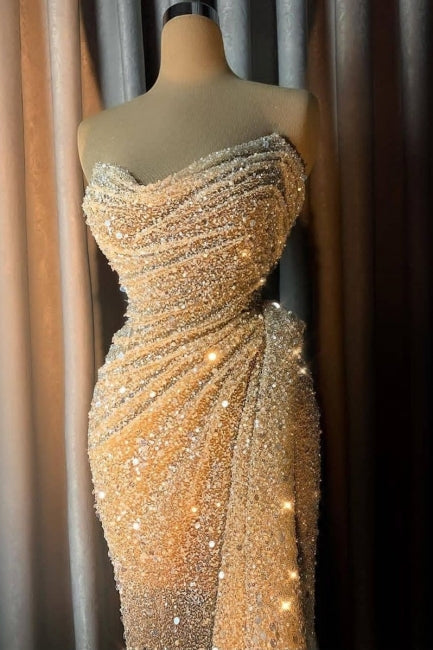 Stunning Sweetheart Sequin Form-fitting Prom Dresses