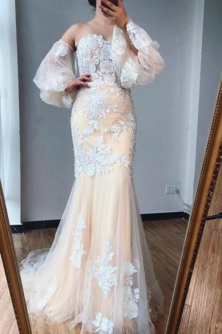 Evening dress long with sleeves | Gorgeous evening dresses with lace