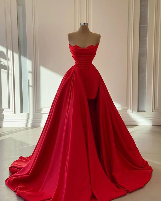Red prom dress Evening Gown Pageant Dress